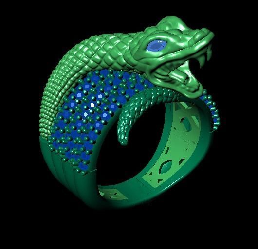 snake ring  3D print model_4