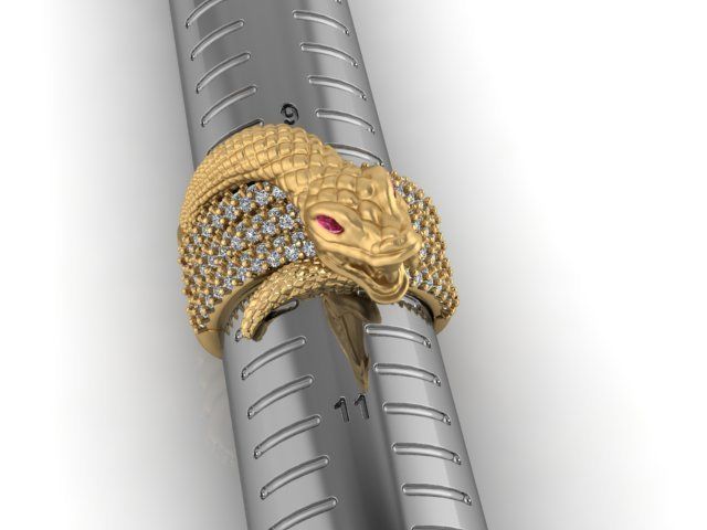 snake ring  3D print model_16