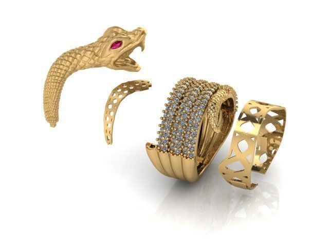 snake ring  3D print model_17