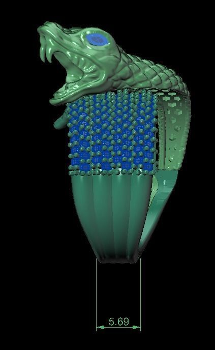 snake ring  3D print model_21