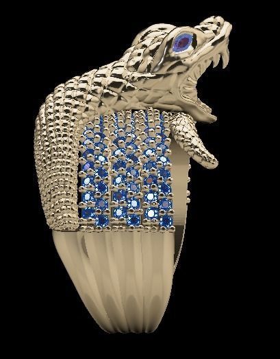 snake ring  3D print model_13