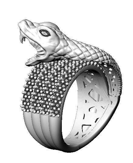 snake ring  3D print model_18
