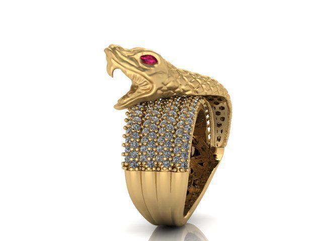 snake ring  3D print model_22