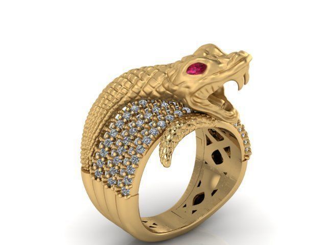 snake ring  3D print model_3