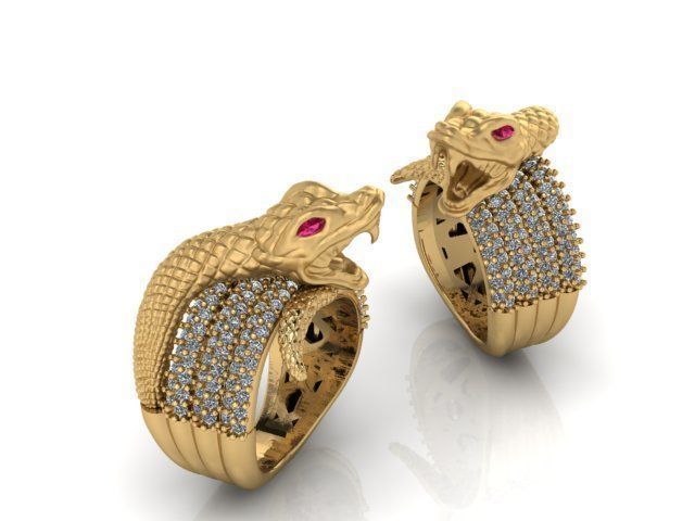 snake ring  3D print model_10