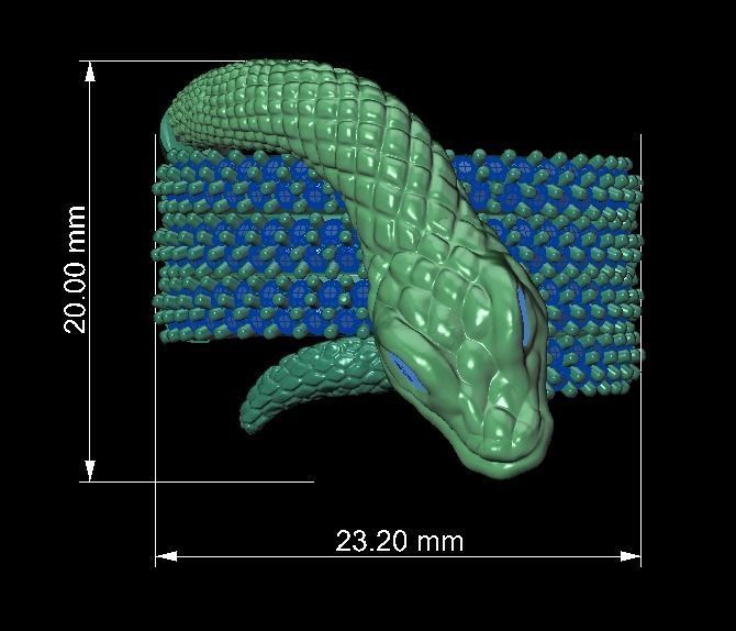 snake ring  3D print model_19