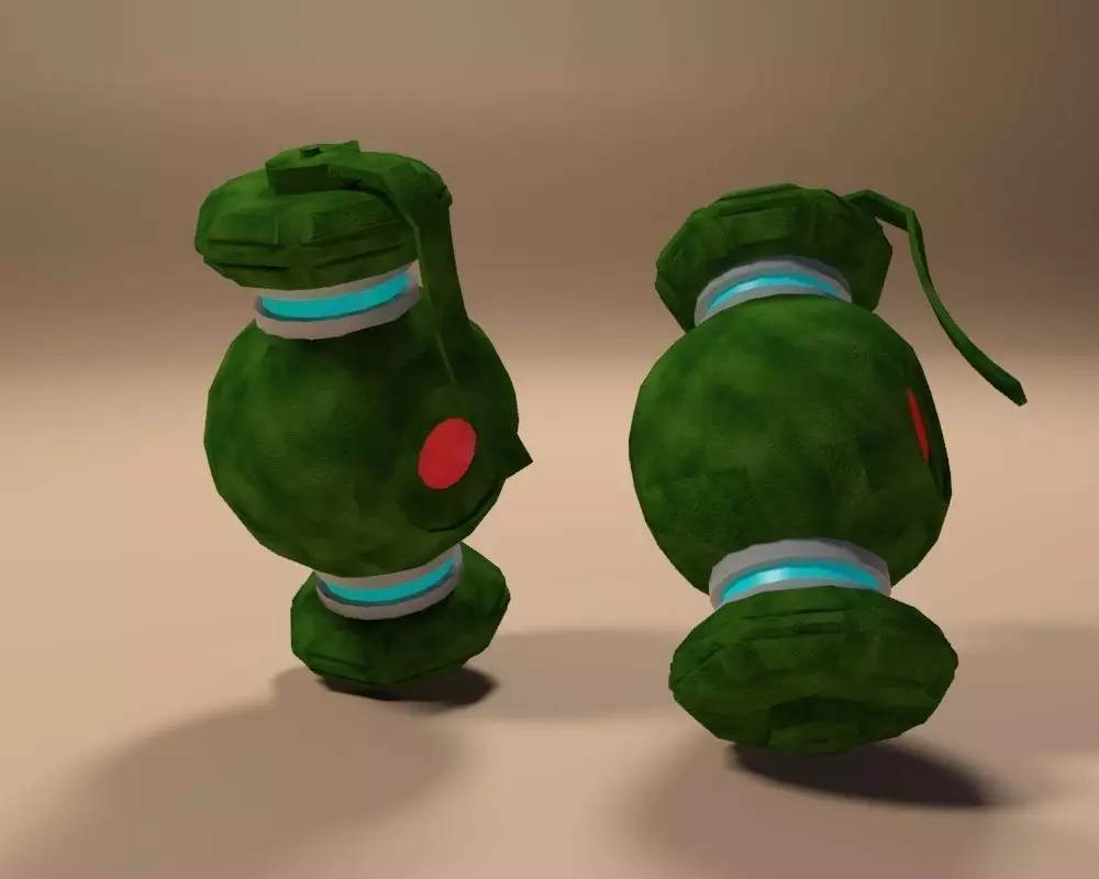 Sci-Fi Grenade Low-poly 3D model_0