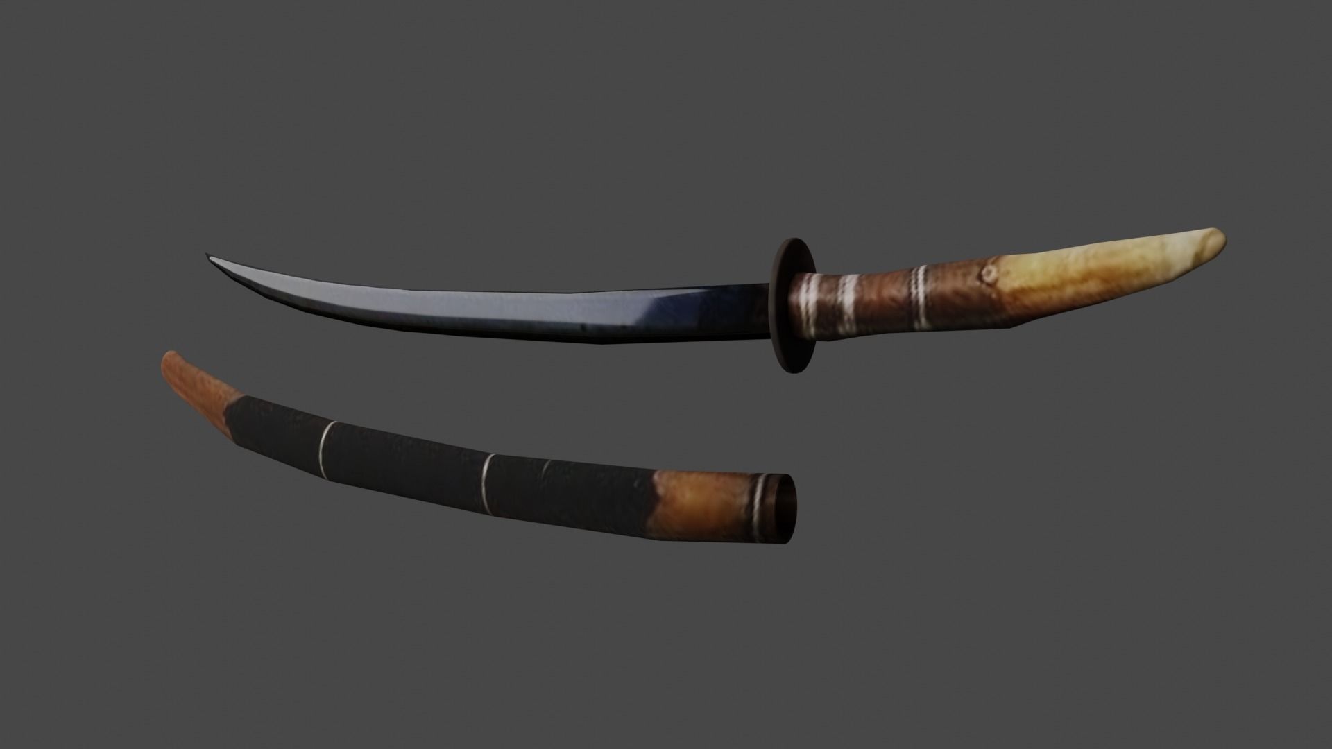 Kiem nguoi Kinh Japanese Jokoto Low-poly 3D model_3