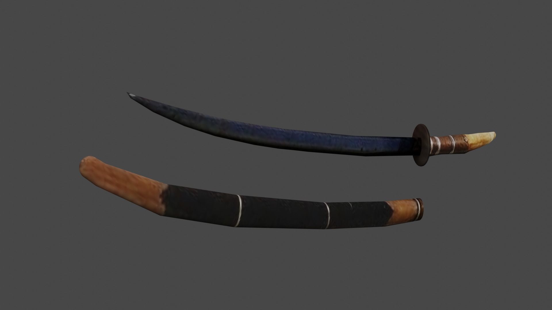 Kiem nguoi Kinh Japanese Jokoto Low-poly 3D model_4