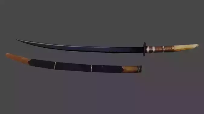 Kiem nguoi Kinh Japanese Jokoto Low-poly 3D model
