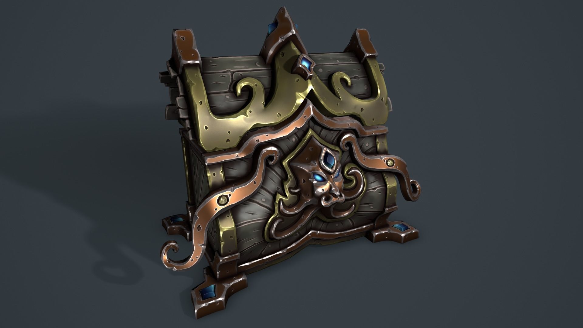 Fantasy chests 2 Low-poly 3D model_15