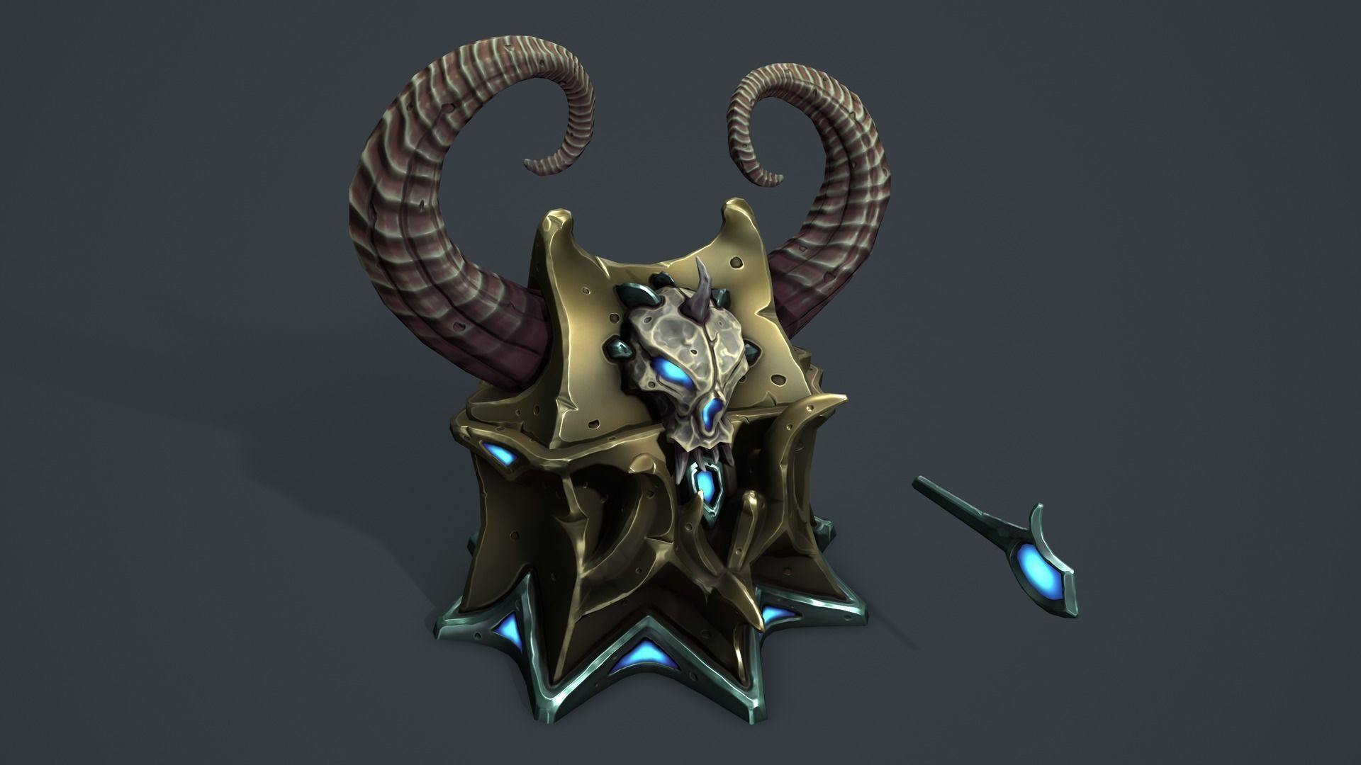 Fantasy chests 2 Low-poly 3D model_23