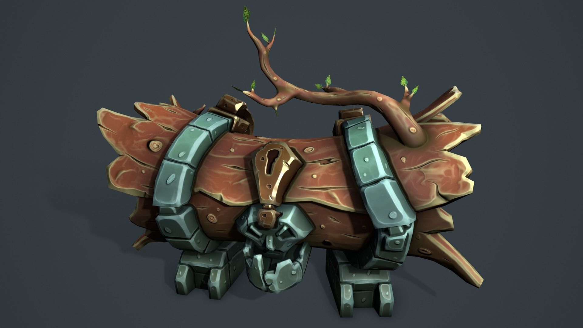 Fantasy chests 2 Low-poly 3D model_19