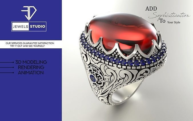 Turkish Signet Ring 3D print model