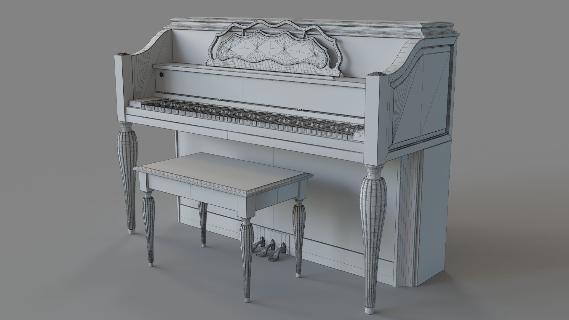 Essex Vintage Piano 3D model_5
