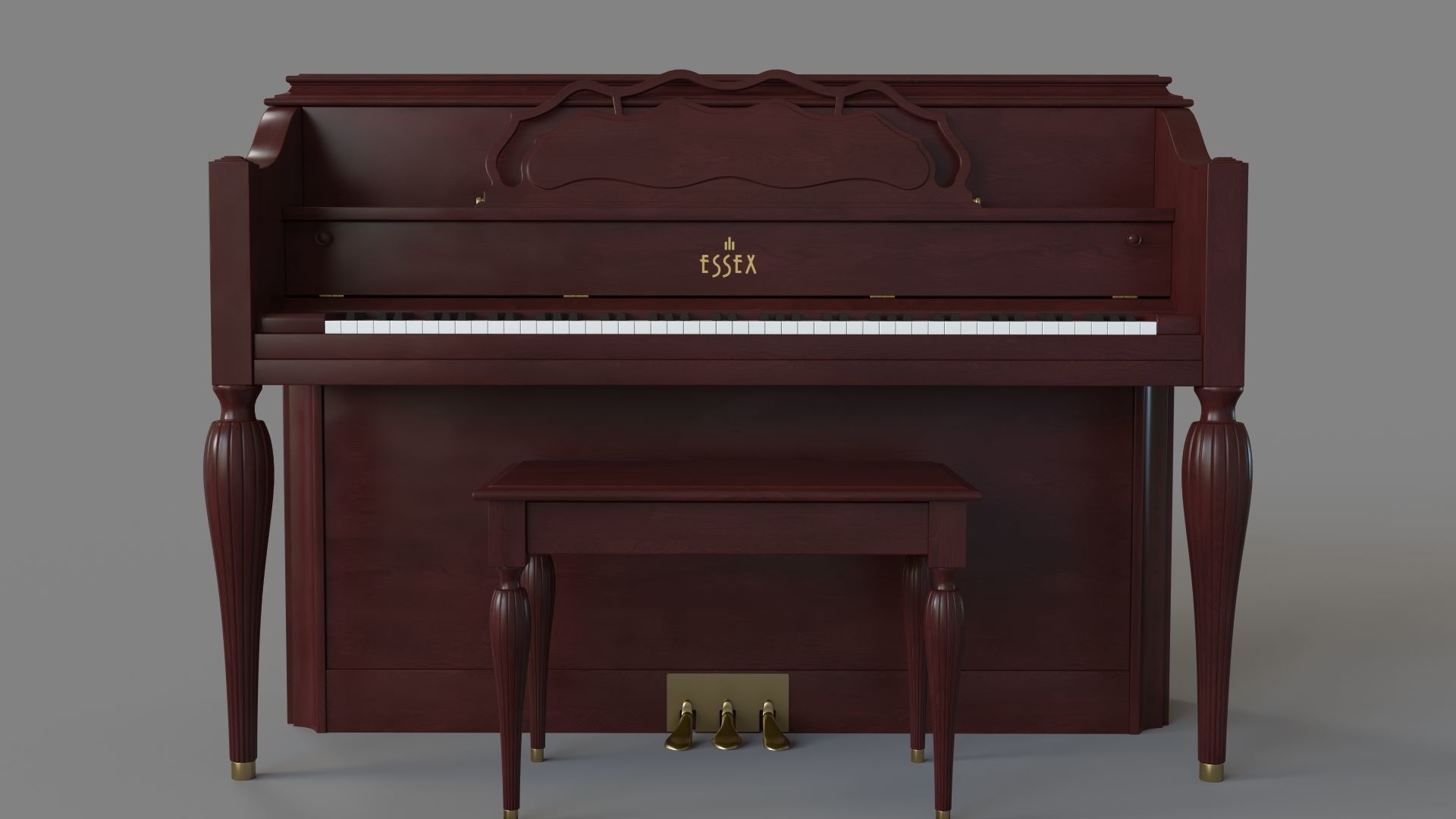 Essex Vintage Piano 3D model_1