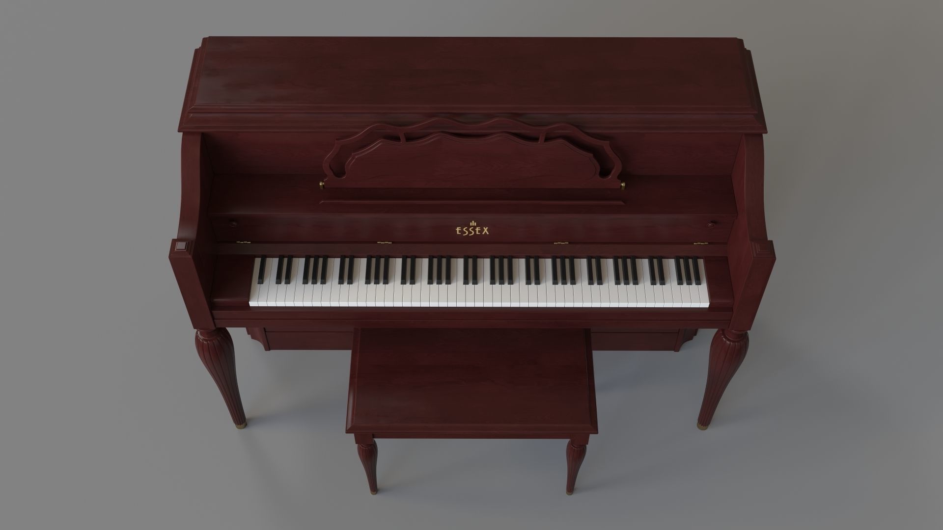 Essex Vintage Piano 3D model_3