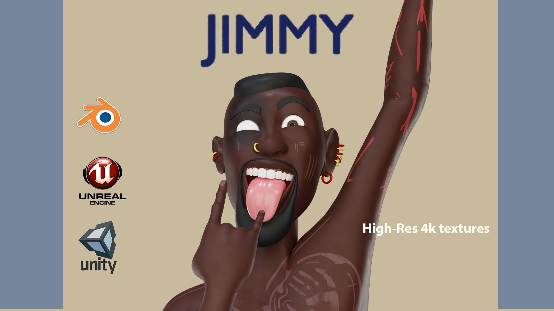 JIMMY RIG BLENDER VERSION Low-poly 3D model_7