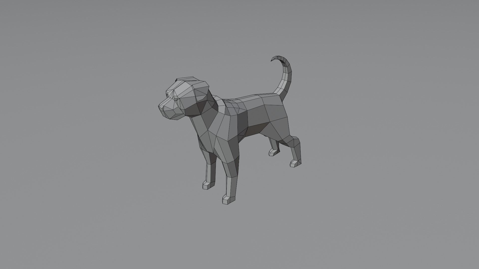 Low poly rottweiler golden dog Free low-poly 3D model_3