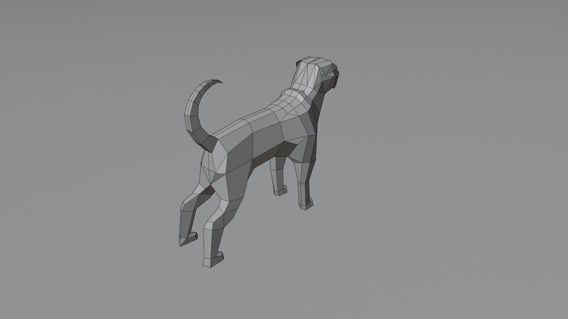 Low poly rottweiler golden dog Free low-poly 3D model_5