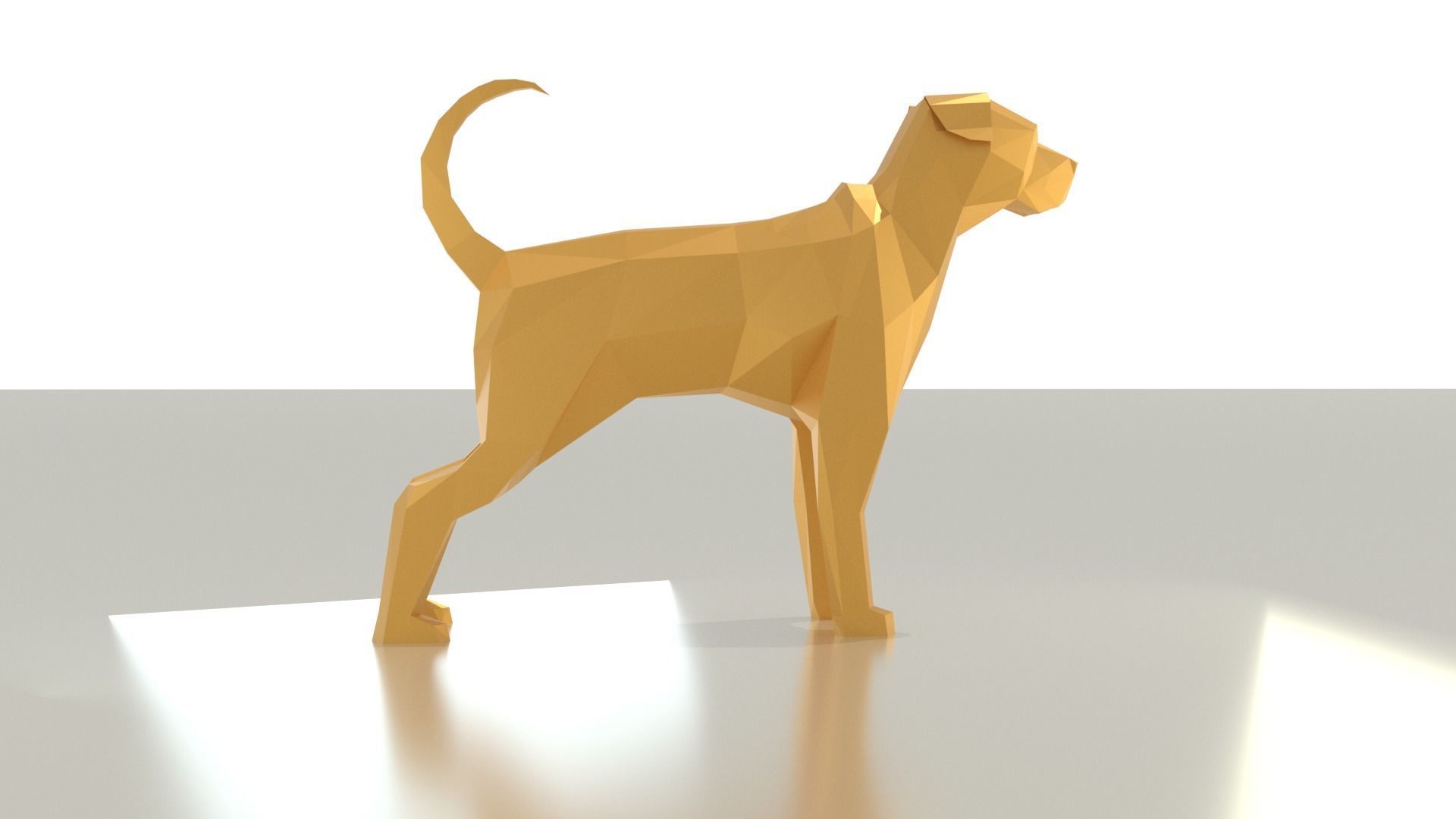 Low poly rottweiler golden dog Free low-poly 3D model_4