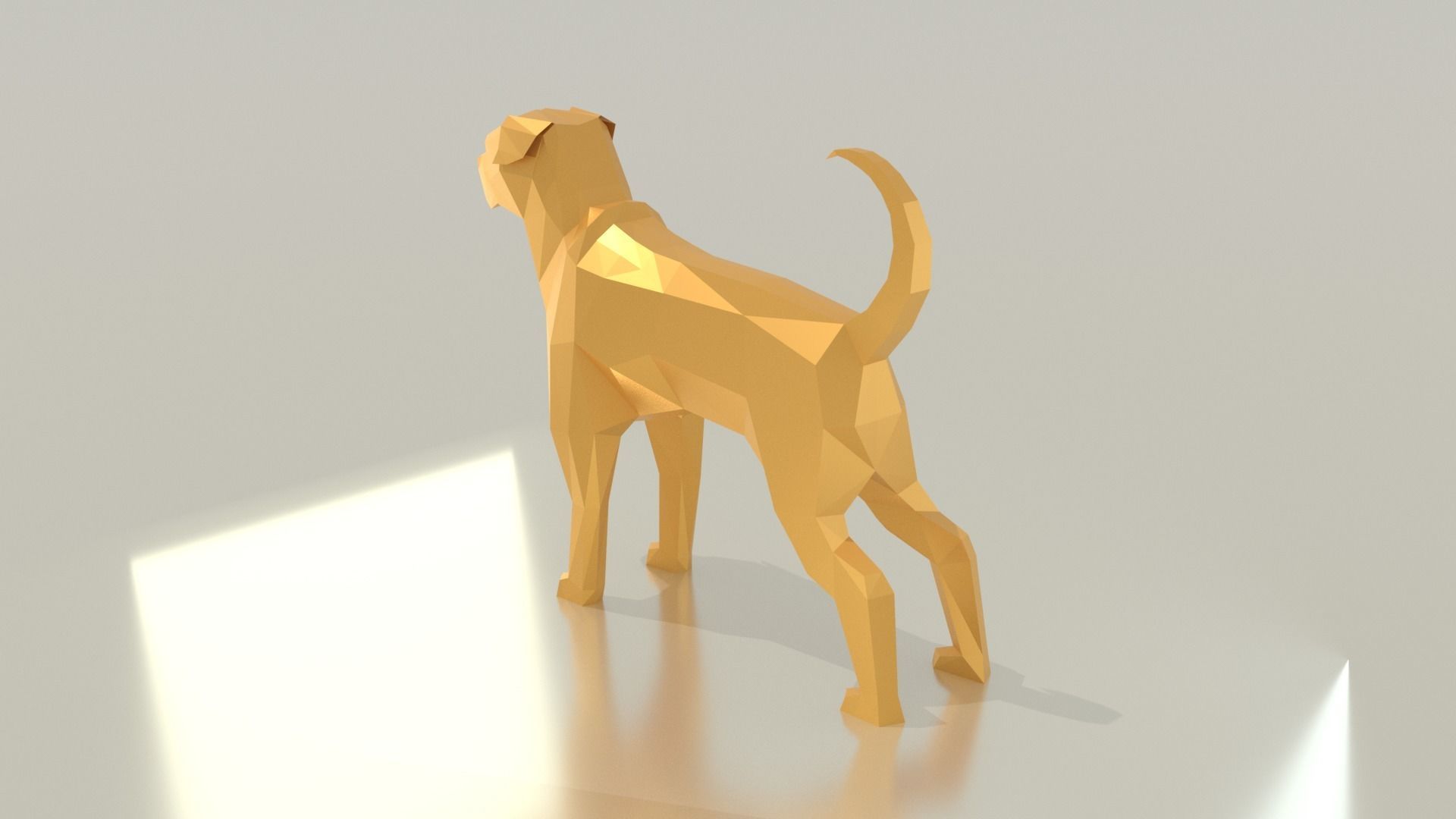 Low poly rottweiler golden dog Free low-poly 3D model_6