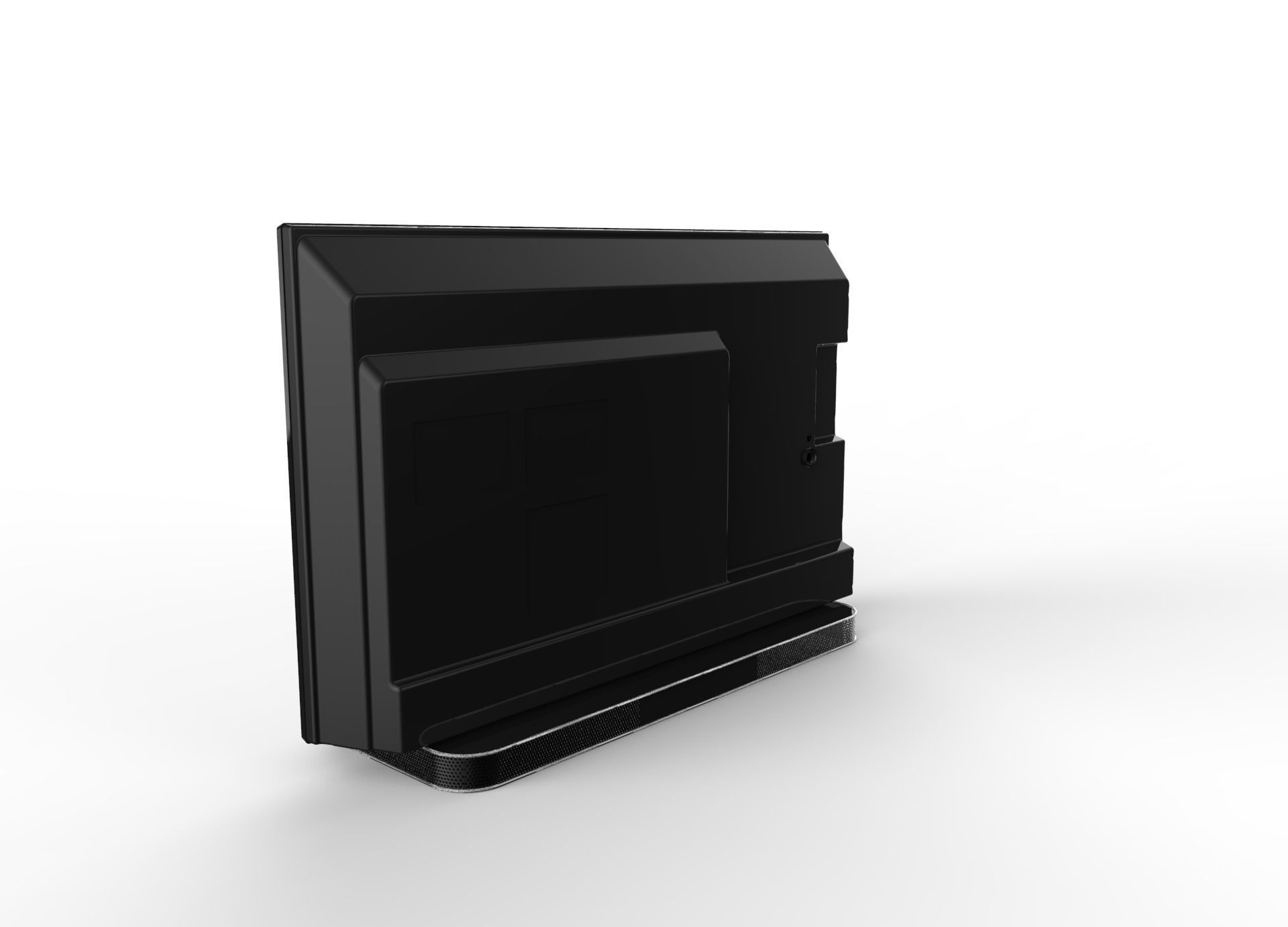 TV with Flat Stand Free 3D model_1