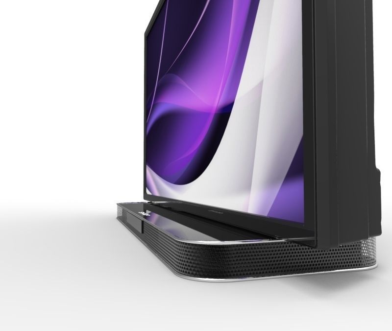 TV with Flat Stand Free 3D model_3
