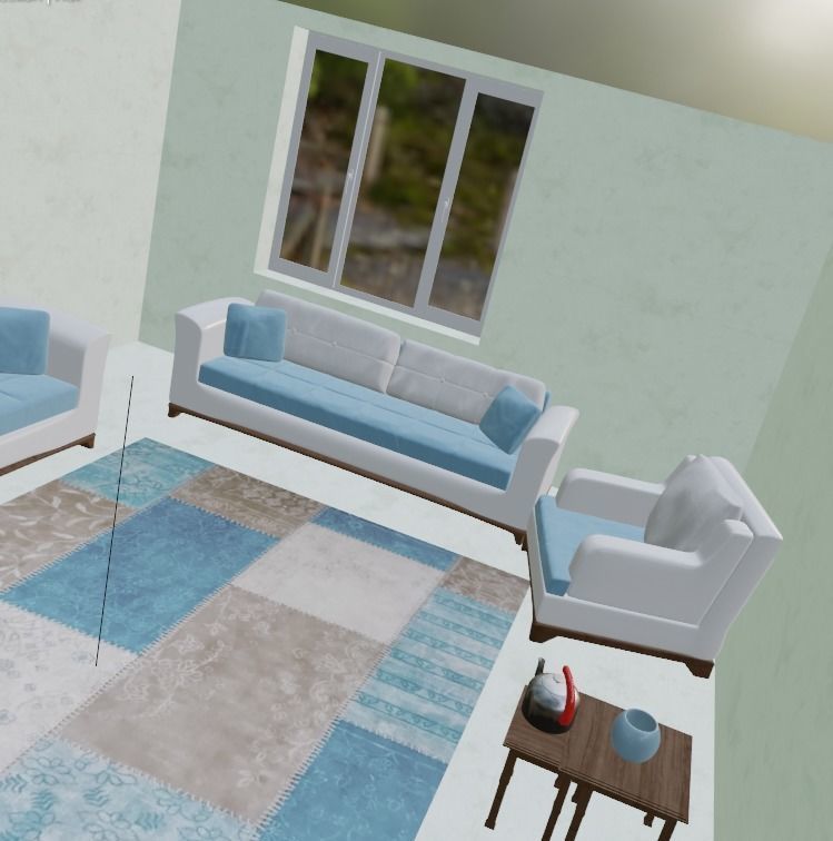 concrete cove house Low-poly 3D model_1