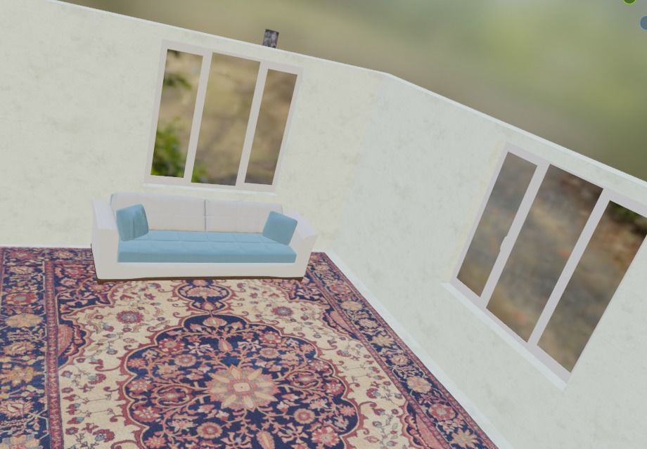 concrete cove house Low-poly 3D model_3