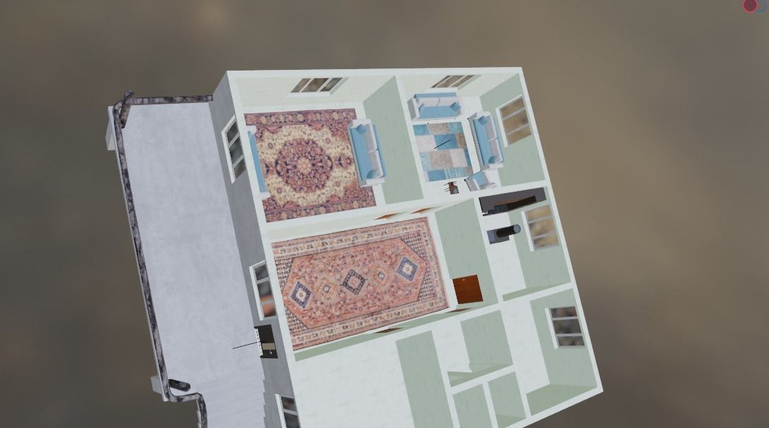 concrete cove house Low-poly 3D model_7