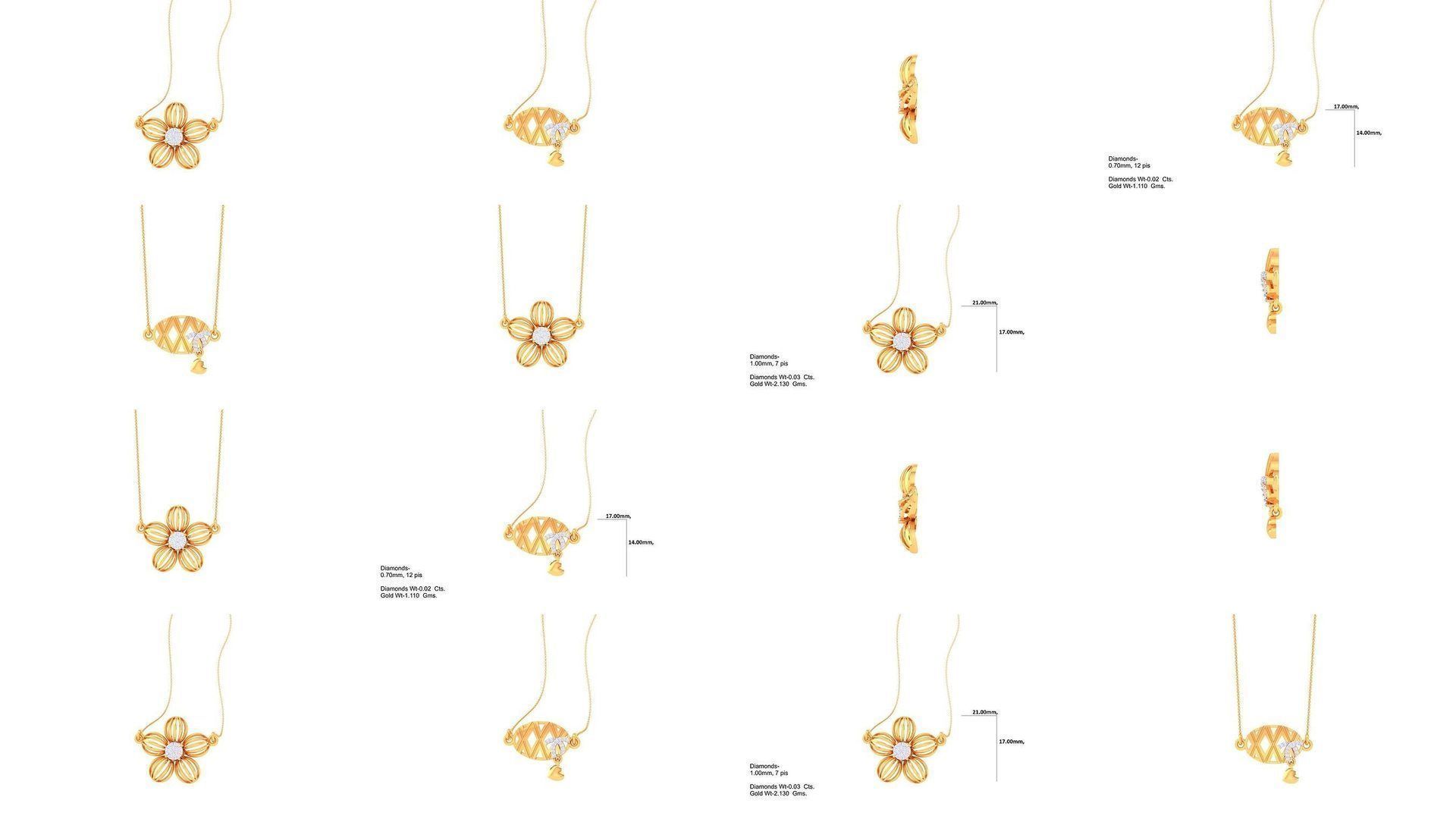 66 Light weight Pendant Charms 3dm stl render pack 3D Model Collection_7