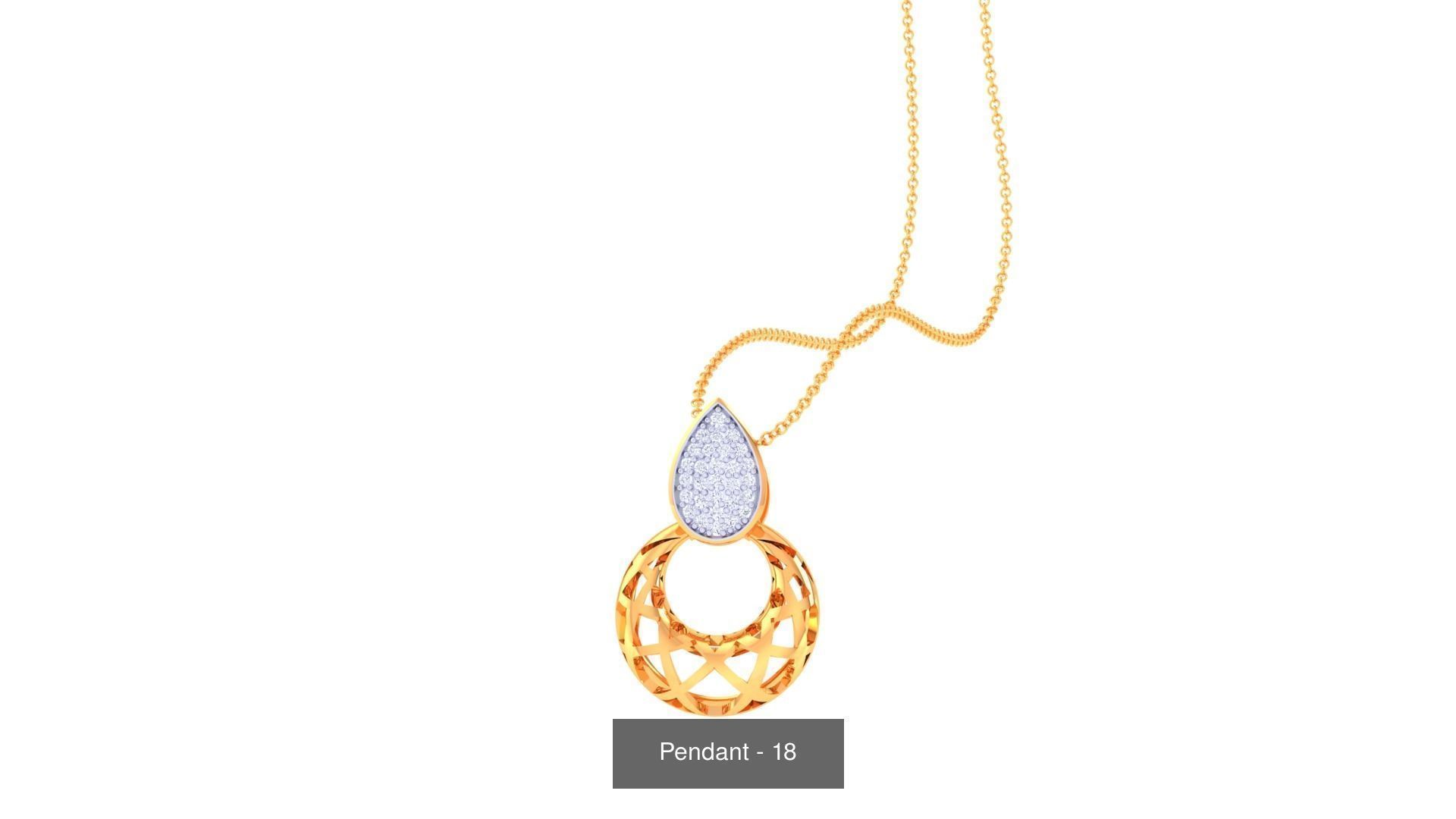 66 Light weight Pendant Charms 3dm stl render pack 3D Model Collection_68