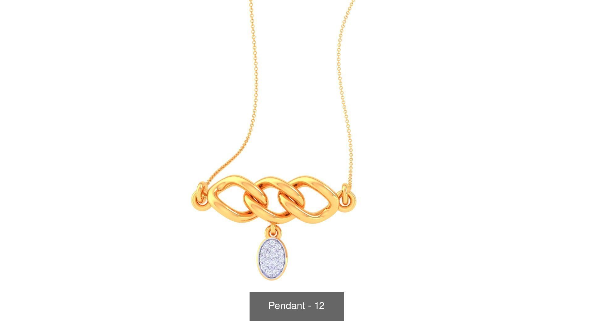 66 Light weight Pendant Charms 3dm stl render pack 3D Model Collection_72