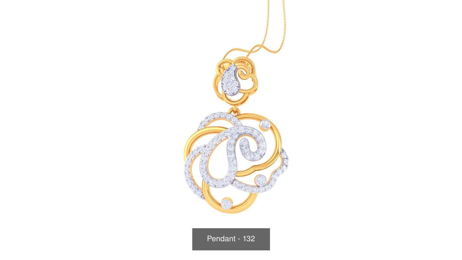 66 Light weight Pendant Charms 3dm stl render pack 3D Model Collection_48