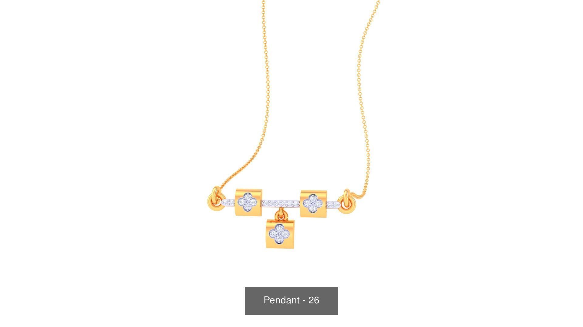 66 Light weight Pendant Charms 3dm stl render pack 3D Model Collection_61