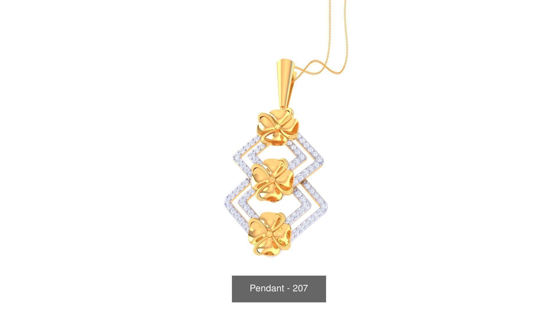 66 Light weight Pendant Charms 3dm stl render pack 3D Model Collection_19