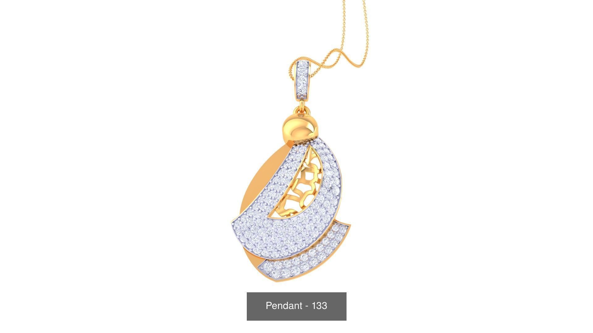 66 Light weight Pendant Charms 3dm stl render pack 3D Model Collection_47