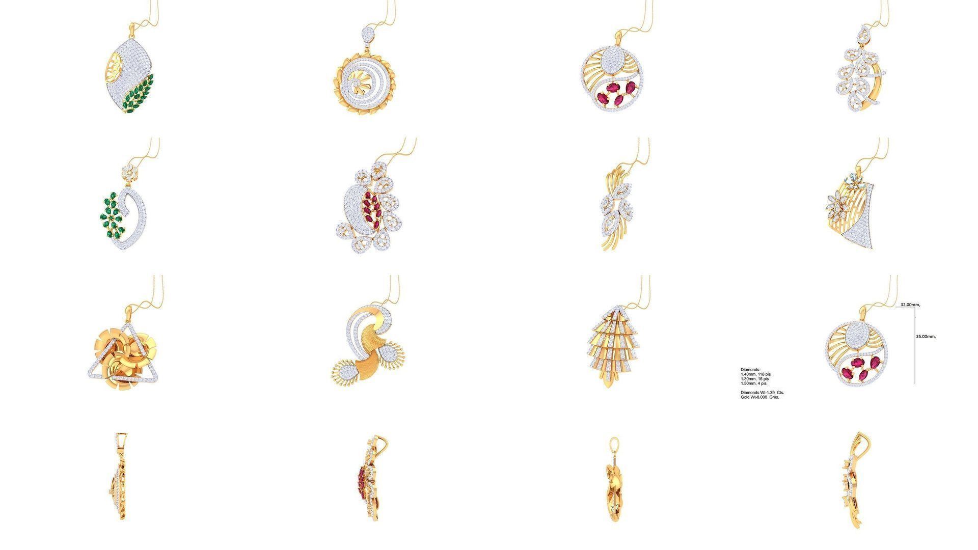 43 Cocktail Pendant Pack 3D Model Collection_3