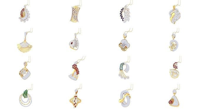 43 Cocktail Pendant Pack 3D Model Collection