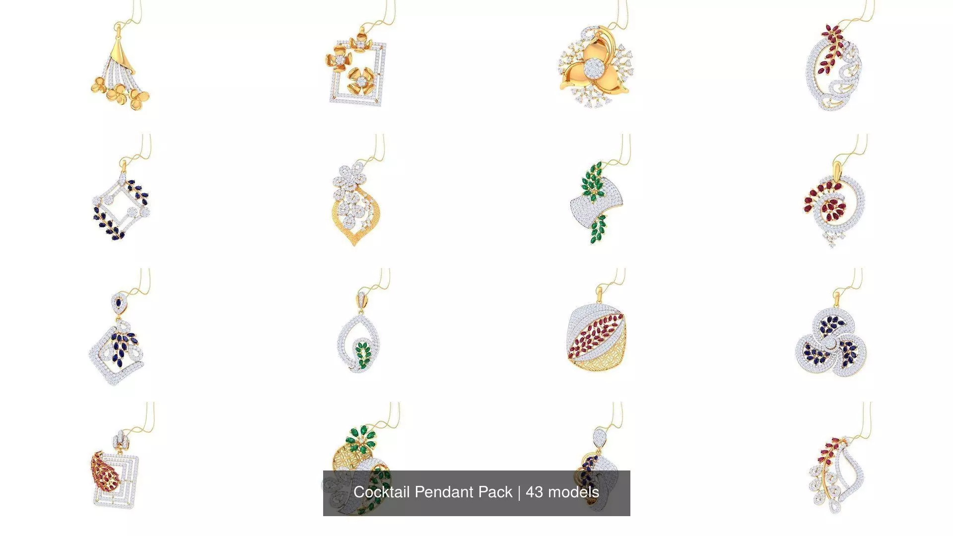 43 Cocktail Pendant Pack 3D Model Collection_1