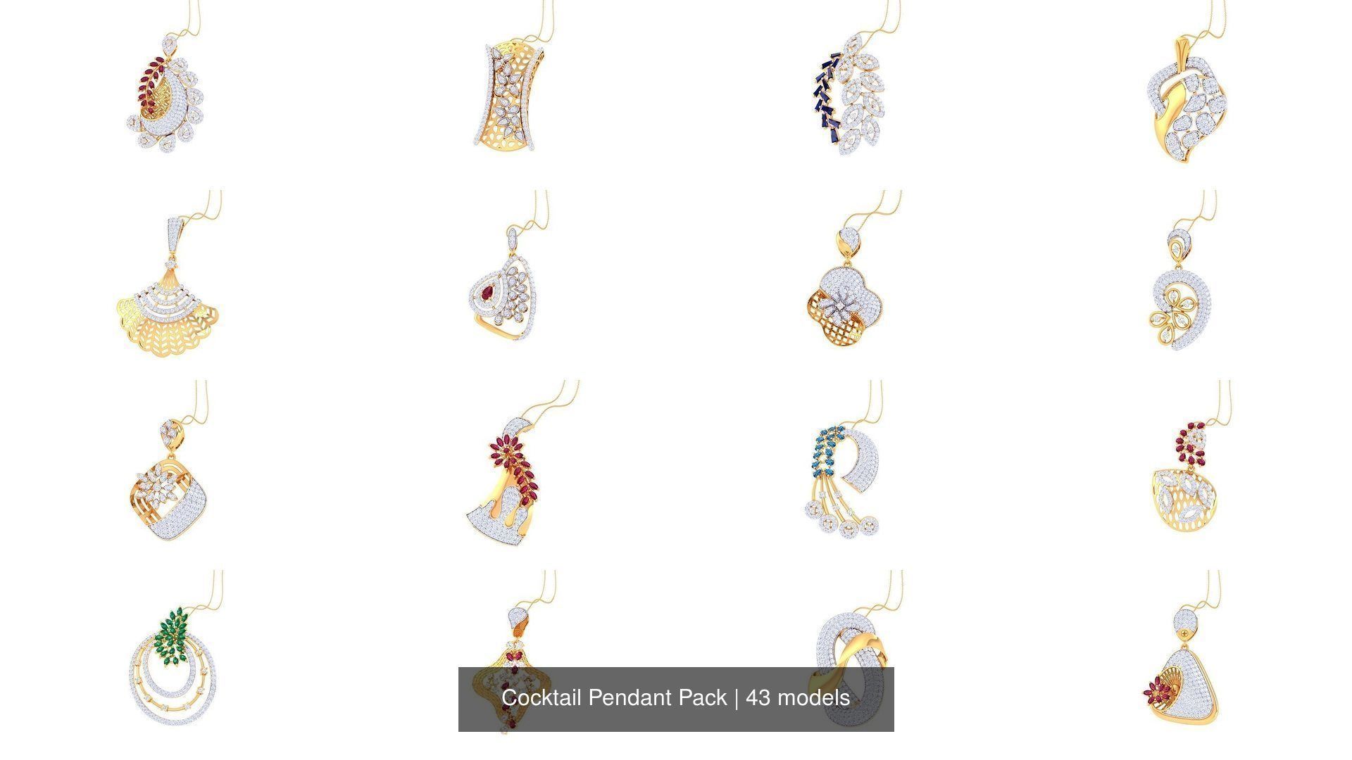 43 Cocktail Pendant Pack 3D Model Collection_2