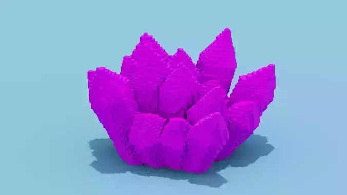 Purple Voxel Crystal