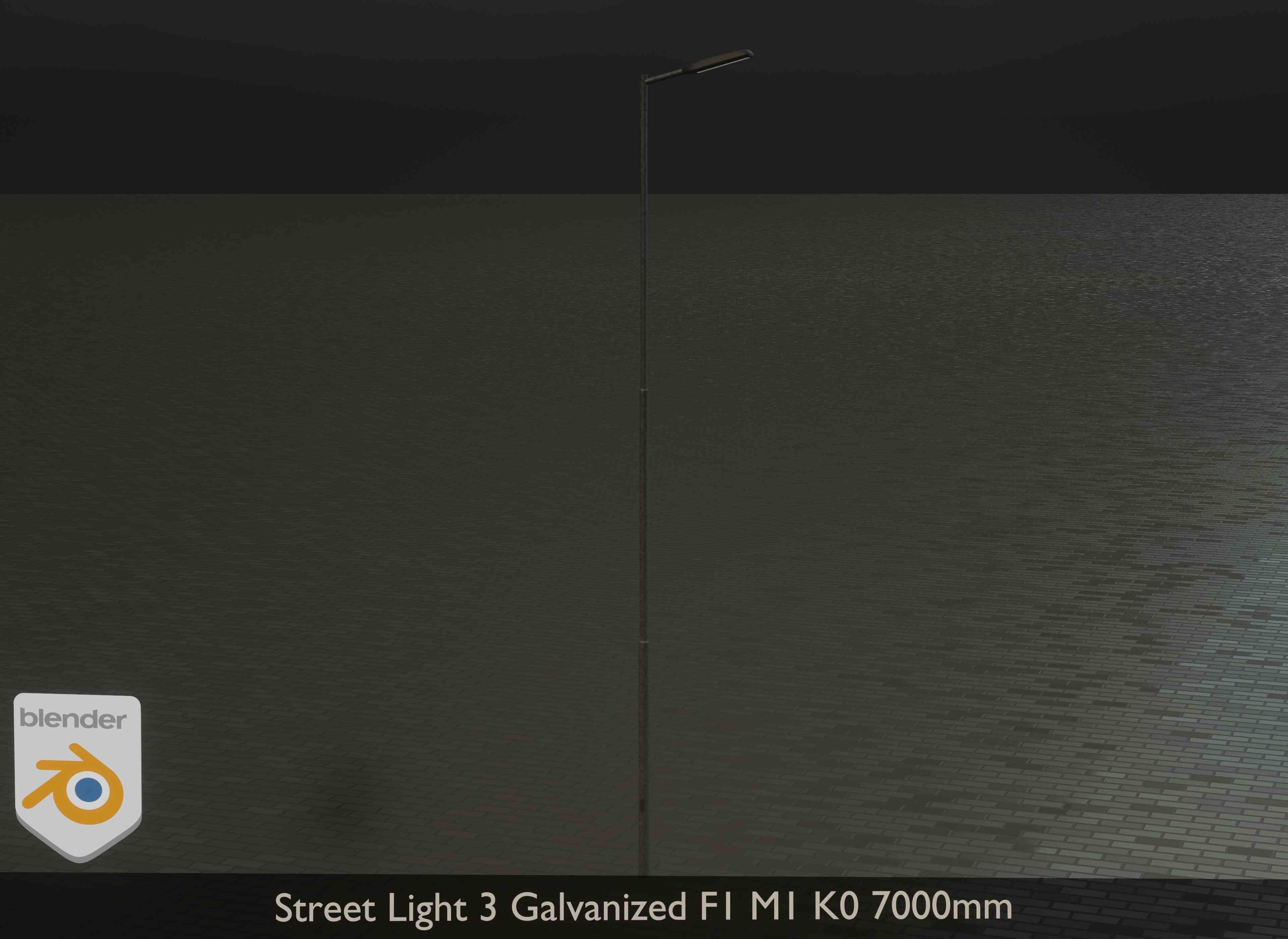Street Light 3 Galvanized F1 M1 K0 7000 mm Low-poly 3D model_14