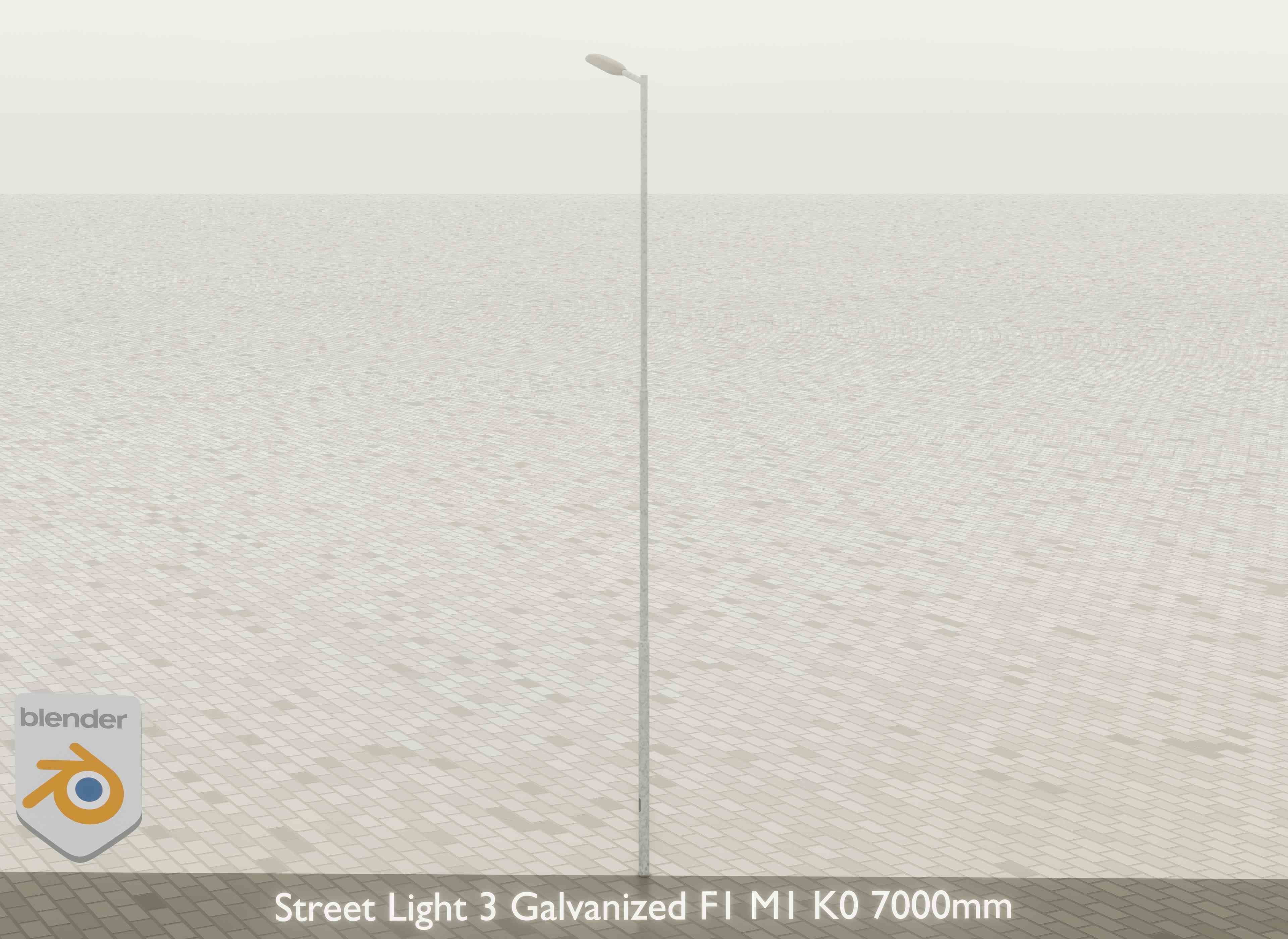 Street Light 3 Galvanized F1 M1 K0 7000 mm Low-poly 3D model_23