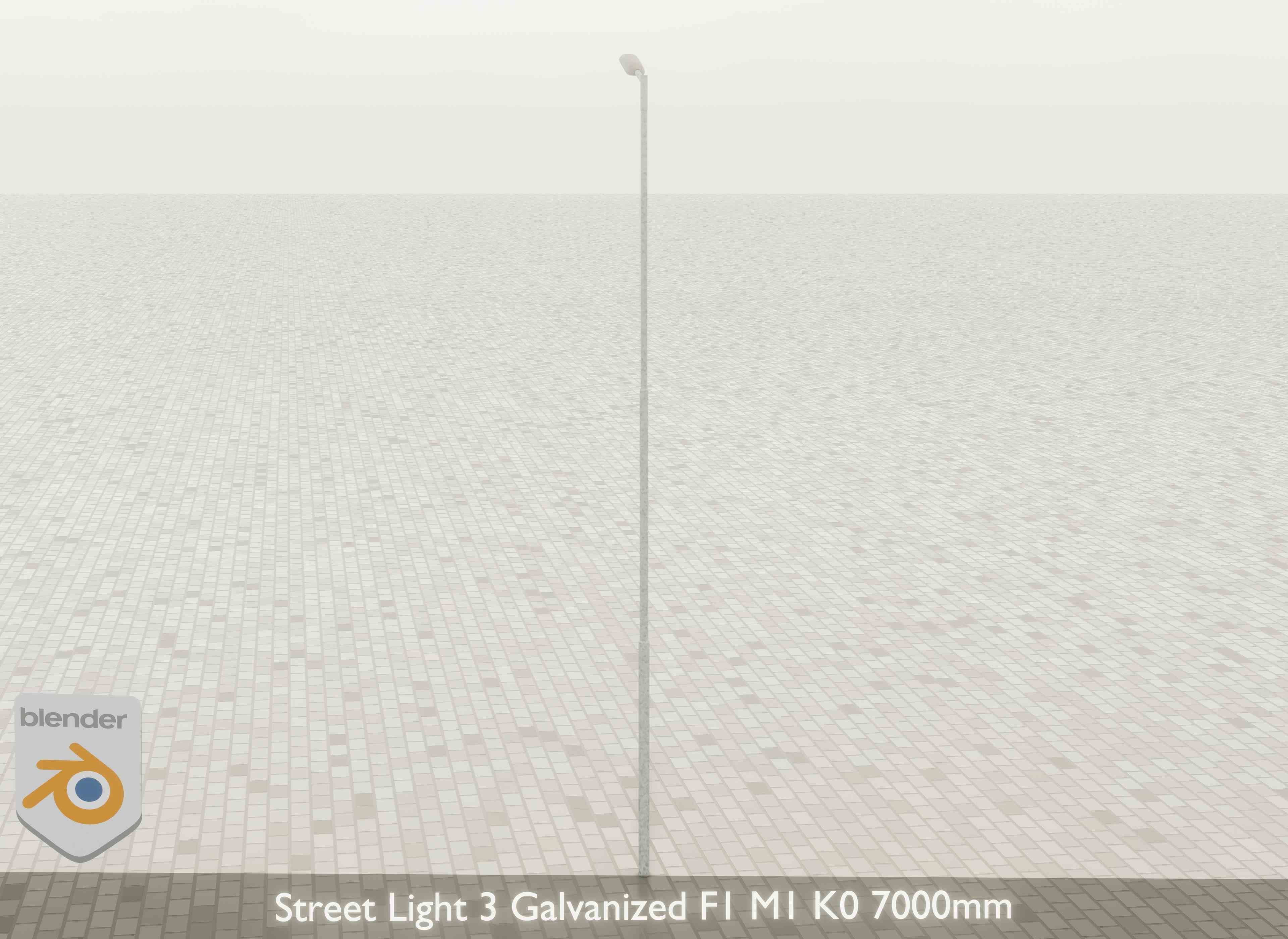 Street Light 3 Galvanized F1 M1 K0 7000 mm Low-poly 3D model_24