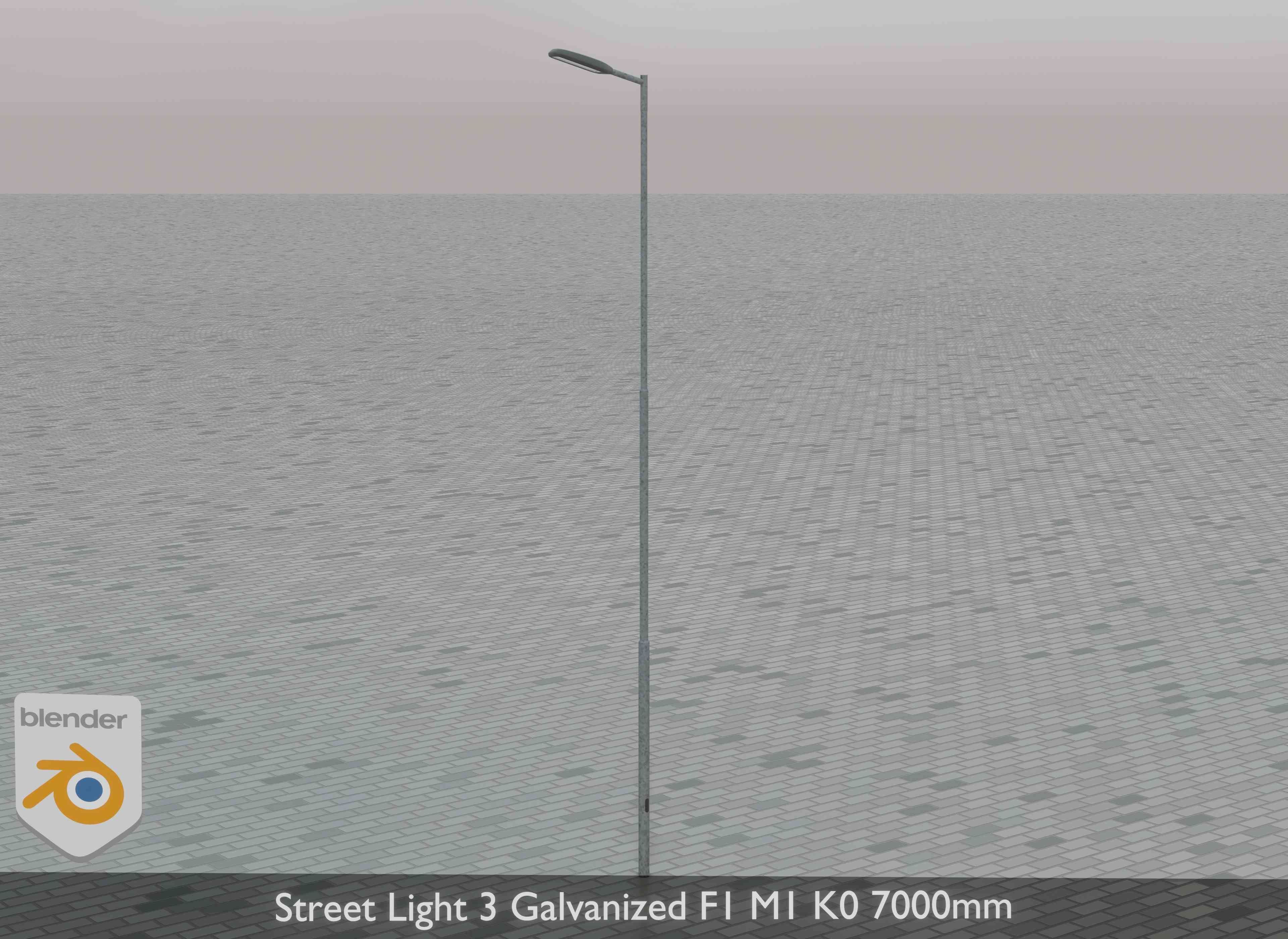 Street Light 3 Galvanized F1 M1 K0 7000 mm Low-poly 3D model_36