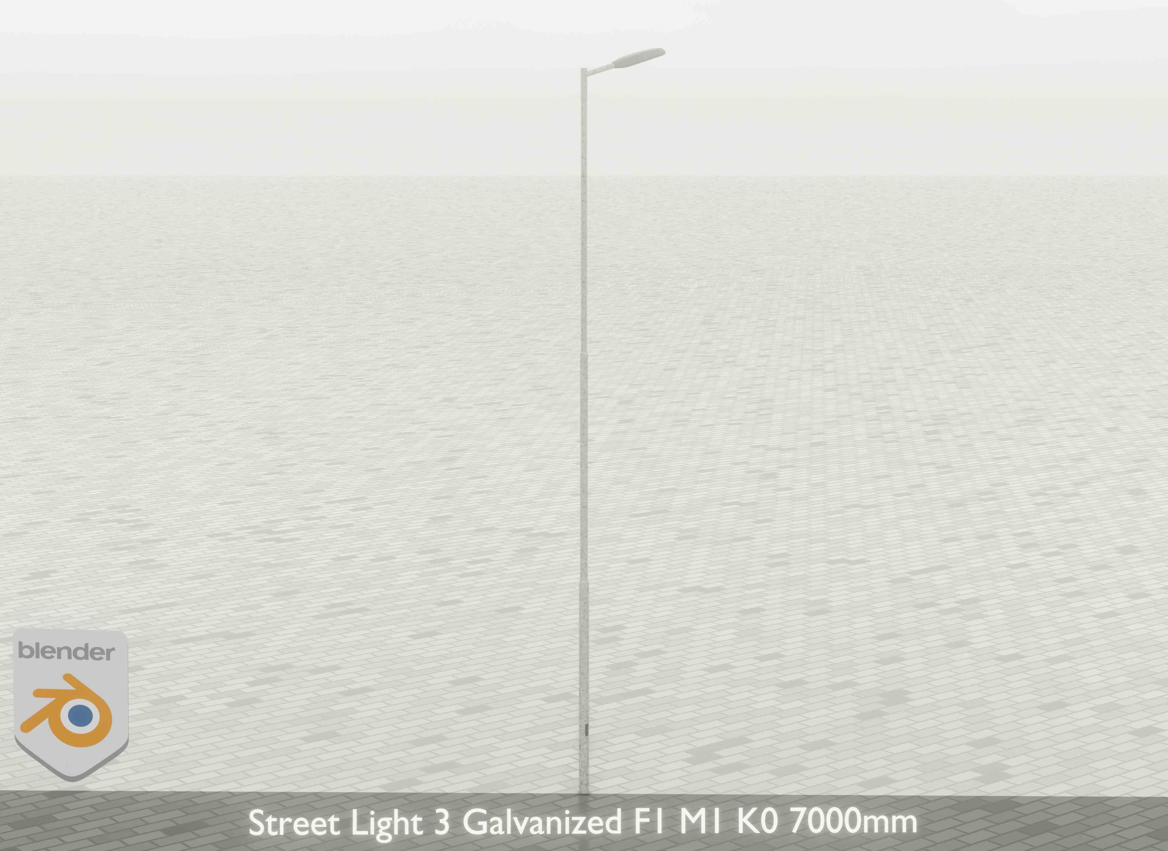 Street Light 3 Galvanized F1 M1 K0 7000 mm Low-poly 3D model_27