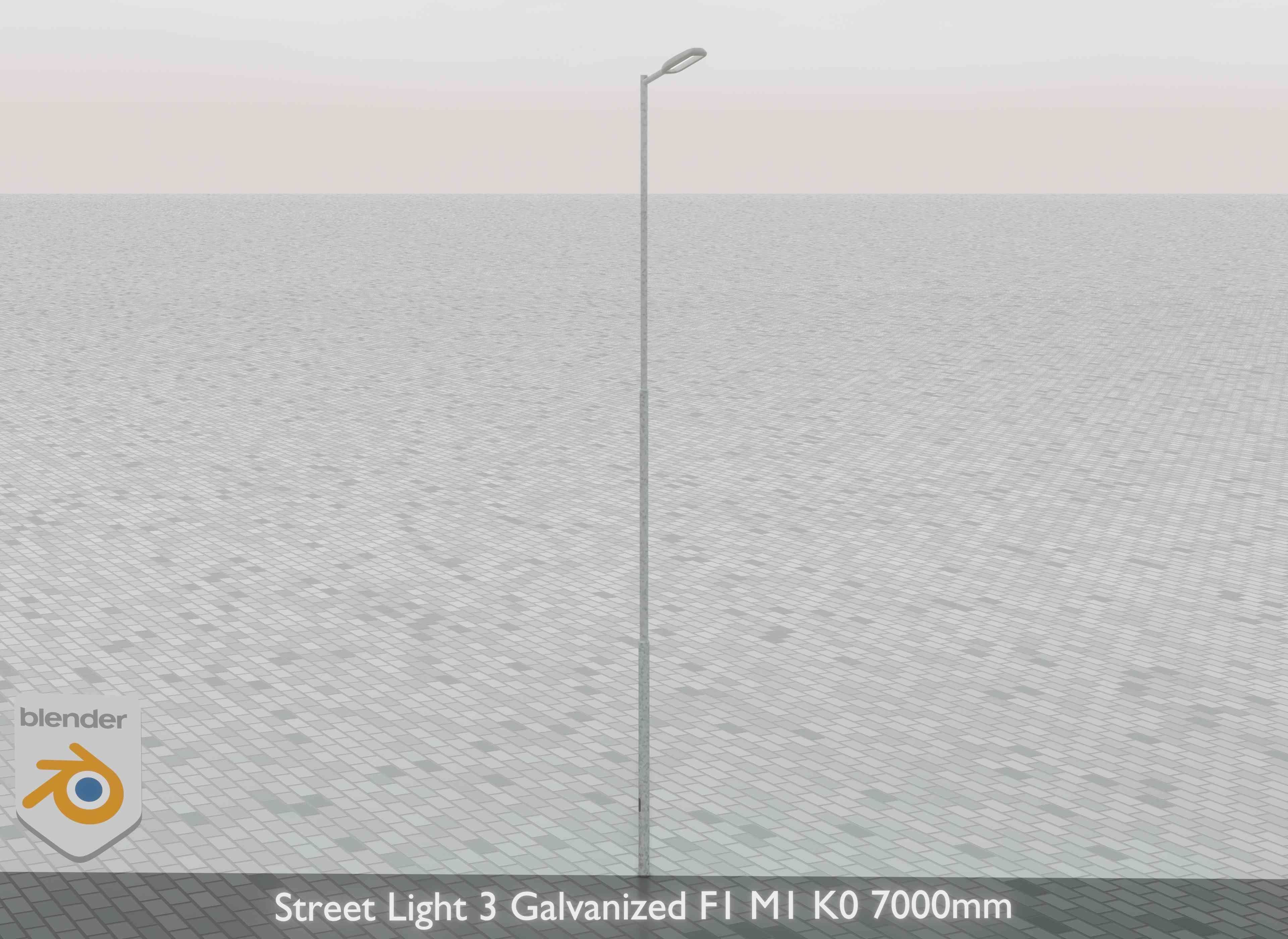 Street Light 3 Galvanized F1 M1 K0 7000 mm Low-poly 3D model_32