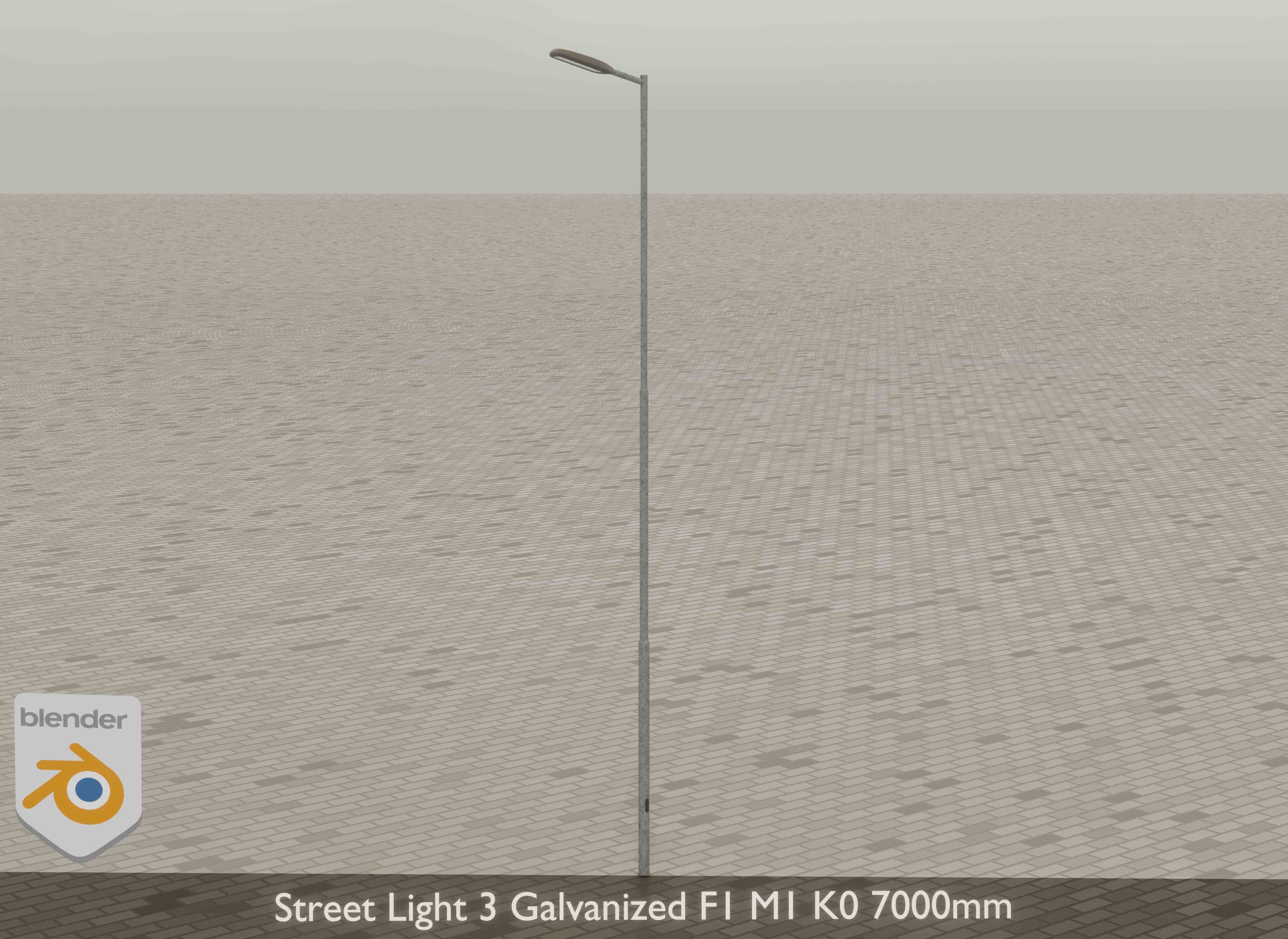 Street Light 3 Galvanized F1 M1 K0 7000 mm Low-poly 3D model_18